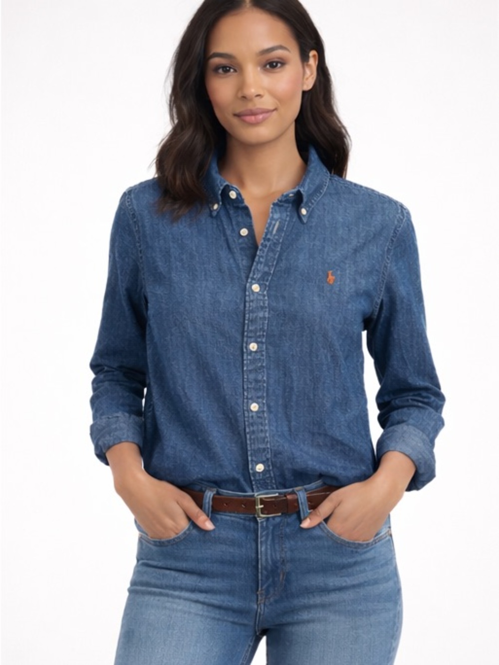 Polo by Ralph Lauren Indigo Denim Button-Down Shirt - Picture 2 of 3